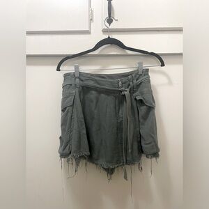 Free People khaki belted skort S/P